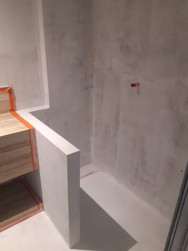 algemene aannemer sanitair douche bak in loop douche